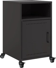vidaXL Κομοδίνα 2 τεμ. Μαύρα 36x39x59 εκ. Χάλυβα