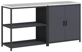 vidaXL Σετ Αποθήκευσης Κουζίνας 2 pcs Ανθρακί Ψυχρής έλασης χάλυβας