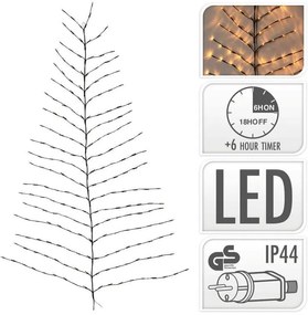 Επιτοίχιο Διακοσμητικό Δέντρο με φωτισμό 150 LED Θερμό λευκό, χρονοδιακόπτη 6 ώρες, καλώδιο 3m και διαστάσεις 110 x 140 cm
