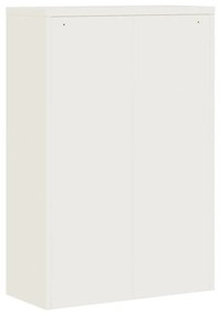 Αρχειοθήκη Λευκή 90 x 40 x 140 εκ. Ατσάλινη - Λευκό