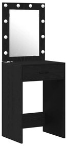 vidaXL Τραπέζι περιποίησης με συρτάρι 2 pcs Μαύρο 50 x 41 x 135 εκ