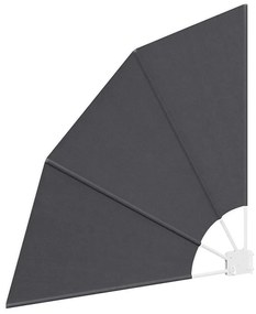 vidaXL Αδιάφανο σκίαστρο μπαλκονιού Μαύρο 115 x 115 εκ ύφασμα