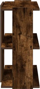 vidaXL Βιβλιοθήκη 3 Επιπέδων Καπνιστή Δρυς 60x30x60 εκ. Επεξεργ. Ξύλο