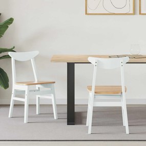 vidaXL Καρέκλες φαγητού 2 pcs Λευκό 42 x 47.5 x 81 εκ