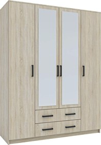 Ντουλάπα Τετράφυλλη Simple 4D2D Σονόμα 160x52x205cm