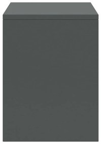 vidaXL Κομοδίνο Σκούρο Γκρι 35 x 30 x 40 εκ. από Μασίφ Ξύλο Πεύκου