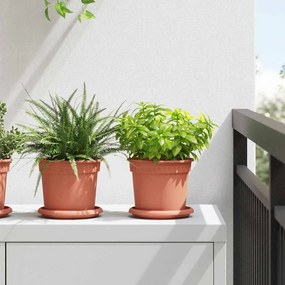 vidaXL Γλάστρες φυτών 24 pcs Κεραμιδί Ø 15 x 12 cm Πλαστικό