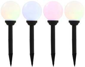 vidaXL Φωτιστικά Μπάλες Εξωτερικού Χώρου Ηλιακά 4 τεμ. LED 15 εκ. RGB