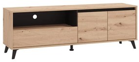 Έπιπλο τηλεόρασης STIRLING 157 3K1F2V Artisan Oak - Μαύρο 157x40x53εκ. 157x40x53 εκ.