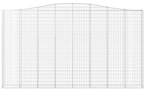 vidaXL Συρματοκιβώτια Τοξωτά 5 τεμ. 400x30x220/240 εκ. Γαλβαν. Ατσάλι