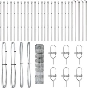 vidaXL Στύλος Περιφράξεων Γαλβανισμένο 50 x 0,8 m Ατσάλι