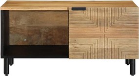 vidaXL Τραπεζάκι σαλονιού καφέ 80x50x40 cm μασίφ ξύλο Mango