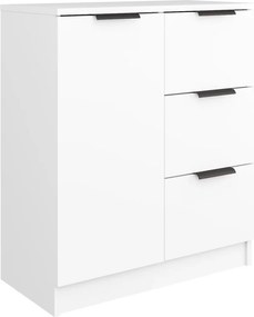 vidaXL Συρταριέρα Λευκή 60 x 30 x 70 εκ. από Επεξεργασμένο Ξύλο