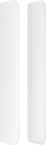 vidaXL Κεφαλάρι με Πτερύγια Λευκό 93x16x118/128 εκ. Συνθ. Δέρμα