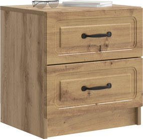 vidaXL Κομοδίνο 2 τεμ. Artisan Δρυς 43 x 34,5 x 44,5 εκ