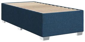 Κρεβάτι Boxspring με Στρώμα Μπλε 80x200 εκ. Υφασμάτινο - Μπλε