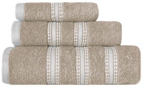 Πετσέτες Promise (Σετ 3τμχ) Beige Nef-Nef Towels Set 100% Βαμβάκι