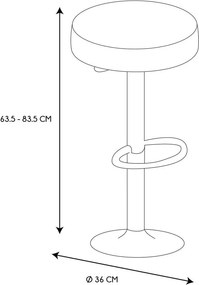 ΚΑΡΈΚΛΕΣ &amp; ΠΟΛΥΘΡΌΝΕΣ MUMFORD GREEN ADJUSTABLE BAR STOOL HD7606