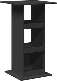 vidaXL Τραπέζι Μπαρ με Ράφια Μαύρο 60x60x102 εκ. Επεξεργ. Ξύλο