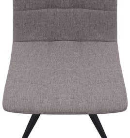 Καρέκλα τραπεζαρίας Bianca Megapap ανοιχτό μπεζ ύφασμα - μεταλλικό μαύρο πόδι 43x56x84εκ.