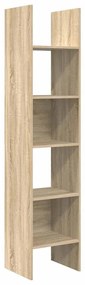 vidaXL Βιβλιοθήκη Χρώμα Sonoma Δρυς 40 x 35 x 180 εκ. από Επεξ. Ξύλο