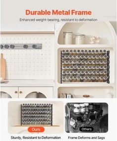 VEVOR Spice Rack Organizer for Cabinet Kitchen Seasoning Organizer  23x16 in