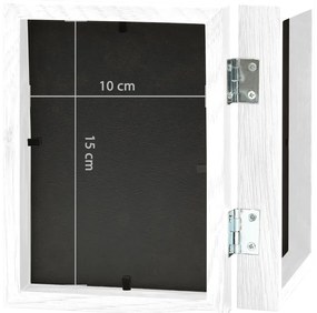 vidaXL Διπλή Κορνίζα Κολάζ Λευκή 2 x (10 x 15 εκ.)