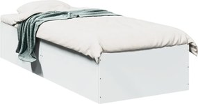 vidaXL Πλαίσιο Κρεβατιού Λευκό 75 x 190 εκ. από Επεξεργασμένο Ξύλο