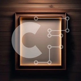 Intra Συλλεκτικό Ξύλινο Παζλ Plywood 4mm - Άδειο ξύλινο πλαίσιο με λευκό καμβά στον τοίχο Σε Ξύλινο Κουτί - Διαστάσεις Puzzle: 10x10 cm – 25 κομμάτια