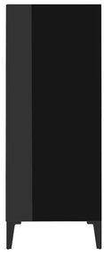vidaXL Ραφιέρα Γυαλιστερή Μαύρη 57 x 35 x 90 εκ. από Μοριοσανίδα