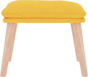 vidaXL Υποπόδιο Μουσταρδί 45 x 29,5 x 35 εκ. Υφασμάτινο