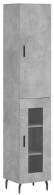 vidaXL Ντουλάπι Γκρι Σκυροδέματος 34,5x34x180 εκ. Επεξεργασμένο Ξύλο