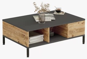 Τραπέζι σαλονιού &quot;VIANA&quot; σε atlantic pine/ανθρακί χρώμα 90x60x33