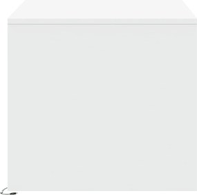 vidaXL Τραπεζάκι Σαλονιού με LED Φώτα Λευκό από Επεξ. Ξύλο