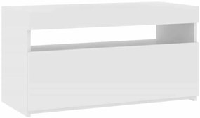 vidaXL Έπιπλο Τηλεόρασης με LED Λευκό 75 x 35 x 40 εκ.