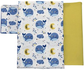 Σετ σεντόνια 3 τμχ. Whale 100x150cm