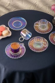 Σετ 6 τεμαχίων φλιτζάνια καφέ 100 ml Πολύχρωμο