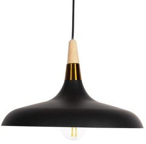 ΦΩΤΙΣΤΙΚΟ ΟΡΟΦΗΣ ΚΡΕΜΑΣΤΟ HM4080 ΜΑΥΡΟ ΜΕΤΑΛΛΟ-ΞΥΛΙΝΗ ΛΕΠΤΟΜΕΡΕΙΑ 35x35x112Υεκ