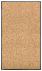 vidaXL Πατάκι Εισόδου Πλενόμενο Κρεμ 90 x 150 εκ.