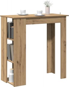 vidaXL Τραπέζι Κονσόλα με Ράφι Καφέ Δρυς 102x50x103,5εκ. Επεξεργ. Ξύλο