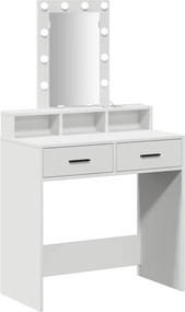 vidaXL Τραπέζι περιποίησης Λευκό 79 x 41 x 140 εκ. Επεξεργασμένο ξύλο