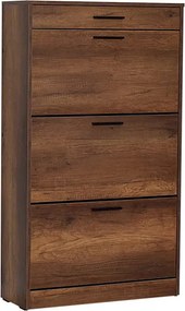 Παπουτσοθήκη Flat Megapap 18 ζεύγων χρώμα καρυδί 75x29x128εκ.