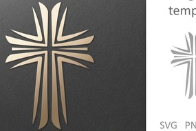 Σετ των 3 Intra απο ξύλο plywood 3mm-4mm πάχος Christian Faith Cross . Crucifix Δίασταση 7x7 cm INTRAFABR-106001184