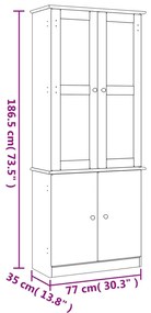 ΒΙΤΡΙΝΑ ΓΥΑΛΙΝΗ ALTA ΛΕΥΚΟ 77X35X186,5ΕΚ. ΑΠΟ ΜΑΣΙΦ ΞΥΛΟ ΠΕΥΚΟΥ 353950