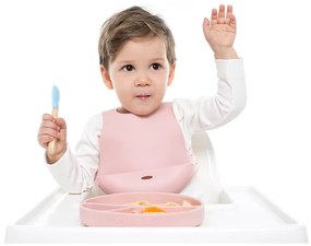 Σαλιάρα Σιλικόνης εύκαμπτη MinikOiOi pink