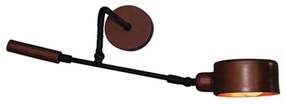 Φωτιστικό Τοίχου - Απλίκα HL-3538-1 L 77-3898 Wade Old Copper &amp; Black  Homelighting Metal