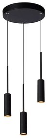 Φωτιστικό Κρεμαστό Lucide 24401-21-30 TUBULE Μαύρο Ματ (Black Mat) 2700 K