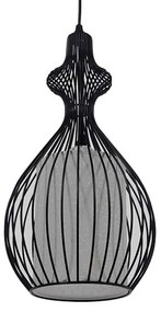 Φωτιστικό Οροφής Thyda 01197 Black GloboStar Metal, Fabric