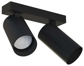 Φωτιστικό Οροφής - Σποτ Mono 7841 2xGU10 10W Black Nowodvorski Μέταλλο,Πλαστικό