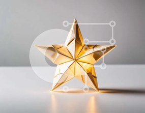 Intra Συλλεκτικό Ξύλινο Παζλ Plywood 4mm - Φανάρι Origami Gold Star ως διακοσμητικό κομμάτι Σε Ξύλινο Κουτί - Διαστάσεις Puzzle: 10x10 cm – 25 κομμάτια